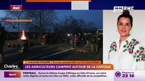 Les agriculteurs campent autour de la capitale
