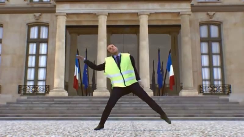 Une vidéo parodique fait danser Macron en gilet jaune à l'Elysée 