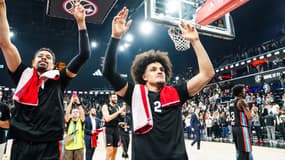 Nadir Hifi célèbre la victoire du Paris Basket en Euroligue contre le Partizan Belgrade - 07/11/2024