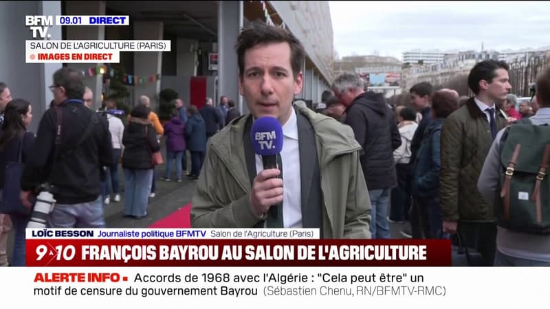 Salon de l'agriculture: François Bayrou s'entretient avec les organisations syndicales