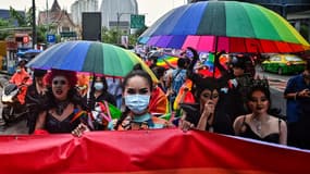Des militants LGBTQ manifestent à Bangkok - 7 octobre 2020 -