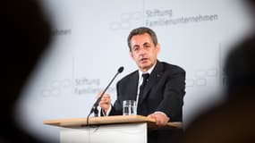 Nicolas Sarkozy en déplacement en Allemagne, le 12 juin 2015.