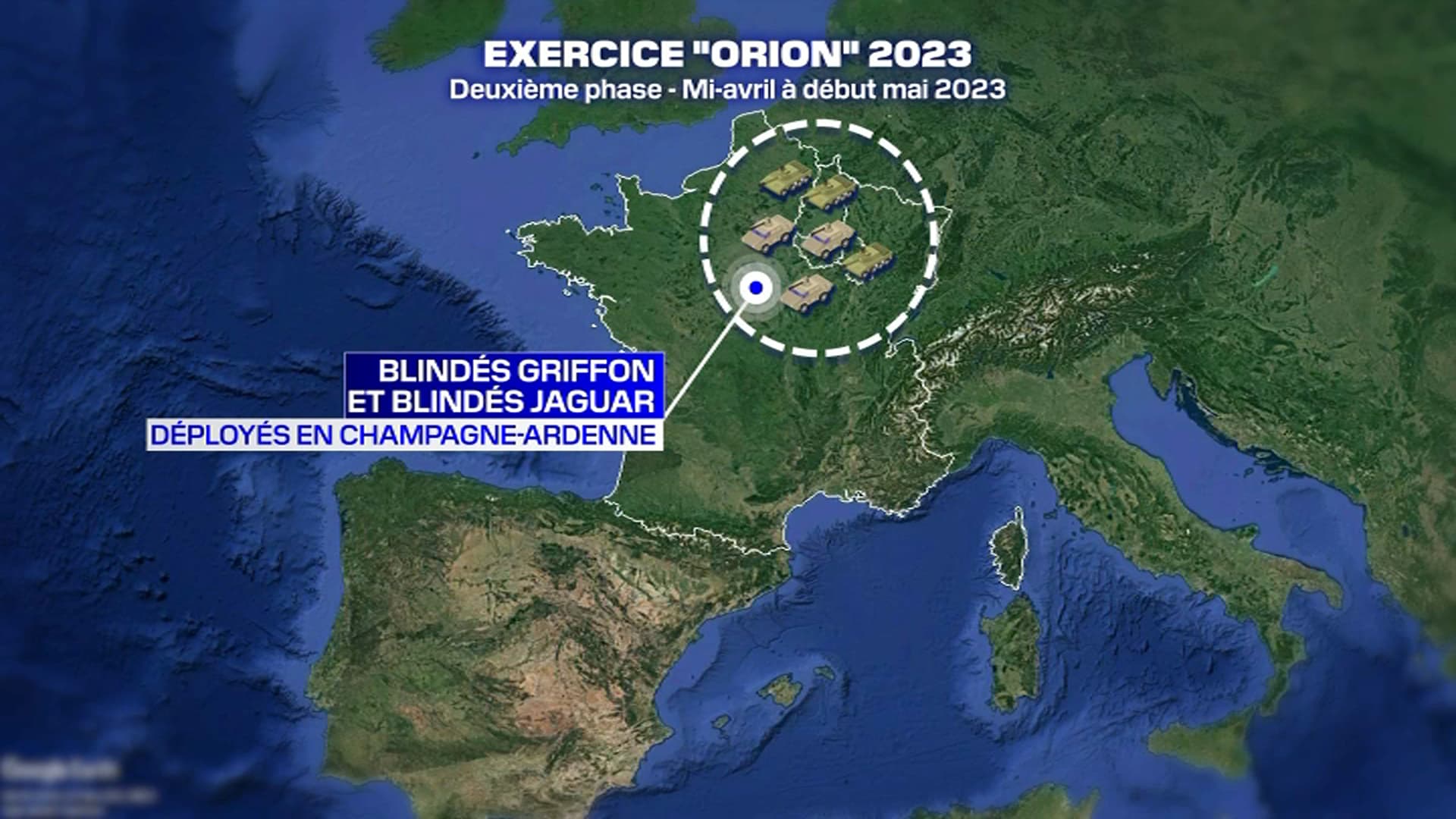 La deuxième phase de l'exercice "Orion", prévu de mi-avril à début mai 2023.