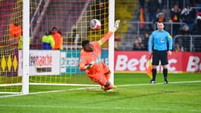 Brice Samba lors de Lens-Monaco, le 7 janvier 2024.