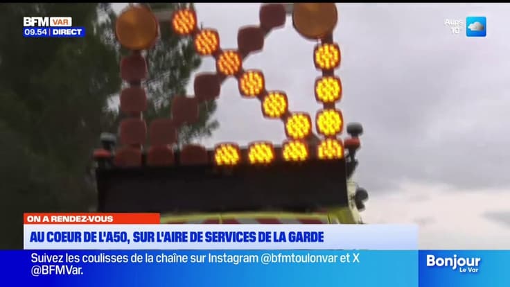 Au coeur de l'A50, sur l'aire de services de la Garde