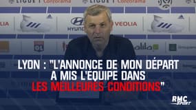 Lyon : "L'annonce de mon départ a mis l'équipe dans les meilleures conditions" analyse Genesio
