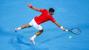 Novak Djokovic lors de la United Cup avec la Serbie à Perth, le 2 janvier 2024.