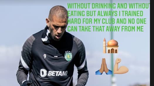 La story d'Islam Slimani sur sa mise à l'écart du Sporting. 