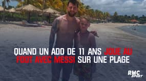 Barcelone : quand un ado de 11 ans joue au foot avec Messi sur une plage