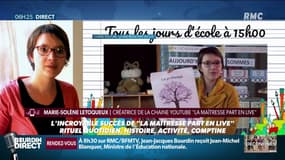 "La maîtresse part en live": la "star" des enfants sur Youtube durant le confinement raconte sur RMC