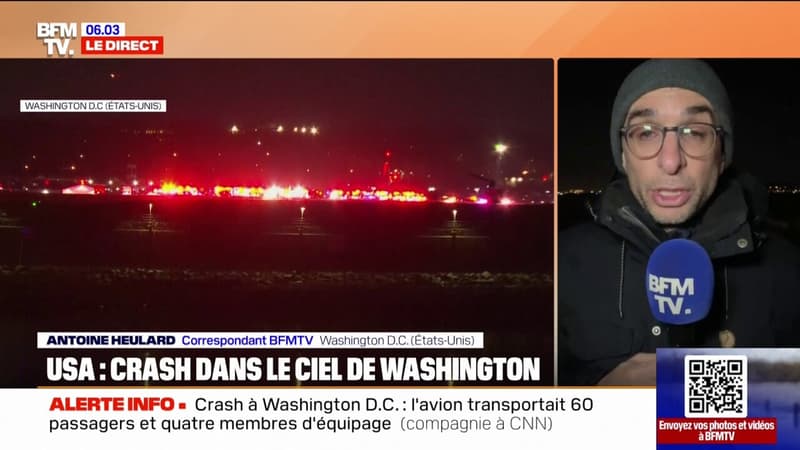 États-Unis: un avion contenant 64 passagers s'écrase après une collision avec un hélicoptère militaire dans le ciel de Washington