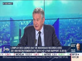 Bertrand Hébert (Apec) : L'emploi des cadres bat de nouveaux records avec 281 000 recrutement en 2019 - 14/02