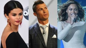 Selena Gomez, Cristiano Ronaldo et Beyoncé