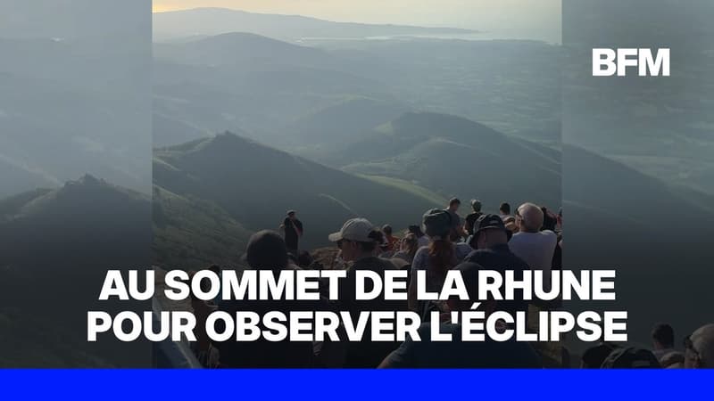 Éclipse solaire: des centaines de personnes présentes au sommet de la Rhune pour observer l'éclipse