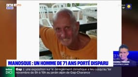 Manosque: un homme de 71 ans est porté disparu