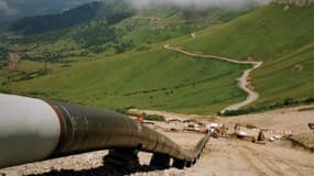 Un gazoduc entre la Russie et l'Europe. 