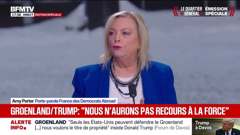 "L'histoire du Groenland, c'est une énorme distraction pour nous distraire de ce qu'il se passe aux États-Unis", estime Amy Porter, porte-parole des "Democrats Abroad"