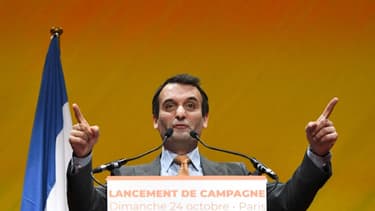 L'ex-Front national Florian Philippot lance sa campagne présidentielle, le 24 octobre 2021 à Aubervilliers 