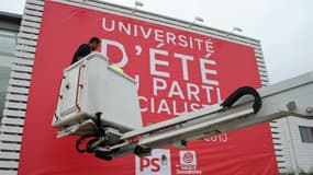 Préparatifs de l'Université d'été le 27 août 2015 à La Rochelle