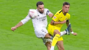 Dani Carvajal se blesse lors de Real Madrid-Villarreal, le 5 octobre 2024.