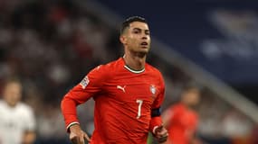 L'attaquant du Portugal Cristiano Ronaldo face à l'Allemagne le 4 juin 2025