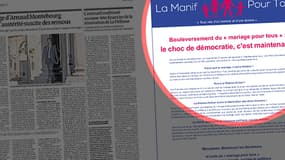 Dans Le Monde daté du 11 avril, sur une pleine page, "La Manif pour tous" s'adresse aux sénateurs pour leur demander de rejeter le texte actuellement examiné au Sénat.