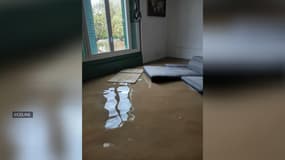 La maison de Céline, habitante de Givors (Rhône), complètement inondée le jeudi 17 octobre 2024.
