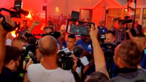 Alexis Sanchez à son arrivée à Marseille
