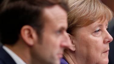 Emmanuel Macron et Angela Merkel. 