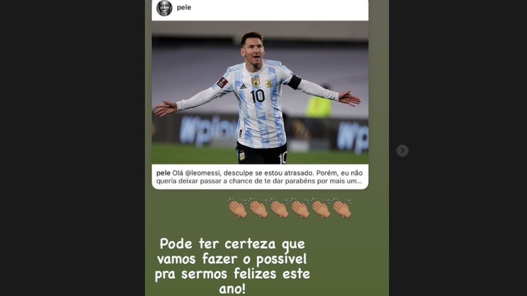 Le message de Pelé à Messi Le message de Pelé à Messi