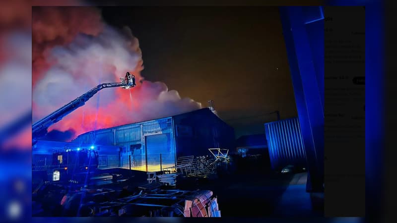 Un incendie s’est déclaré ce jeudi 28 décembre dans un entrepôt de Châteaurenard