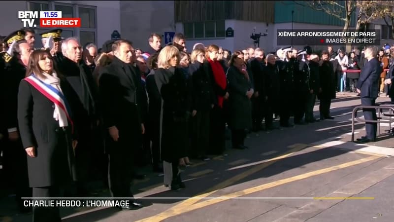 10 ans de l'attentat de Charlie Hebdo: une minute de silence en hommage aux victimes est observée