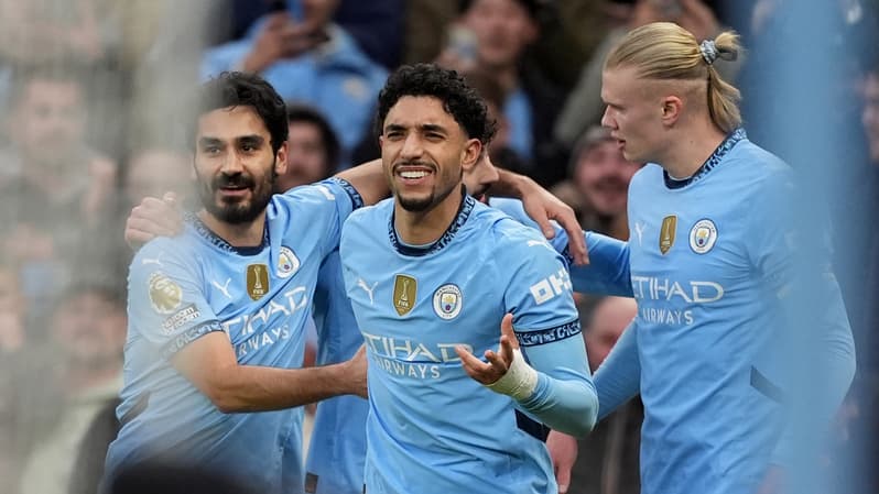 Omar Marmoush a marqué un triplé avec Manchester City, 25e journée de Premier League, 15 février 2025