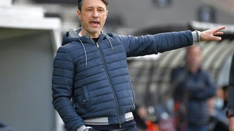 L'entraîneur croate de Monaco Niko Kovac, lors du match de Ligue 1 à Angers, le 25 avril 2021 L'entraîneur croate de Monaco Niko Kovac, lors du match de Ligue 1 à Angers, le 25 avril 2021