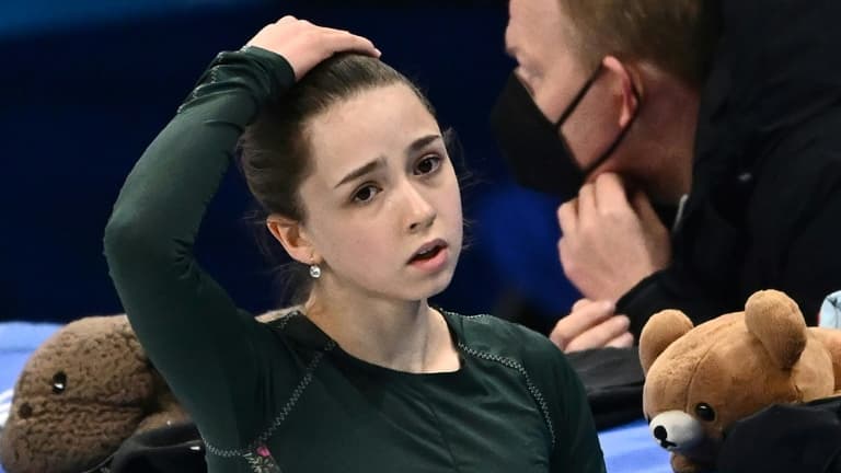 La patineuse russe Kamila Valieva lors d'un entraînement aux Jeux olympiques de Pékin, le 11 février 2022