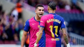 Ferran Torres et Raphinha lors de Barcelone-Celta Vigo le 19 avril 2025