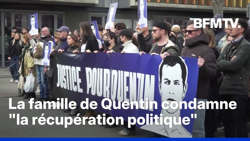 La famille de Quentin condamne "la récupération politique" et les "débordements racistes"