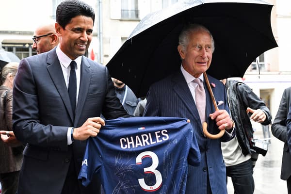 Charles III in Saint-Denis on September 21, 2023.