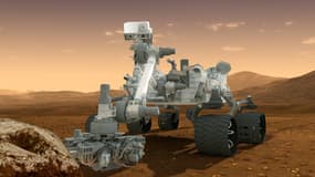 Vue d'artiste de Curiosity, le robot envoyé sur Mars et arrivé à destination le 6 août 2012