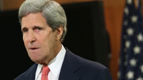 Le chef de la diplomatie américaine John Kerry lors d'une déclaration sur la situation en Ukraine, le 24 avril 2014 à Washington.