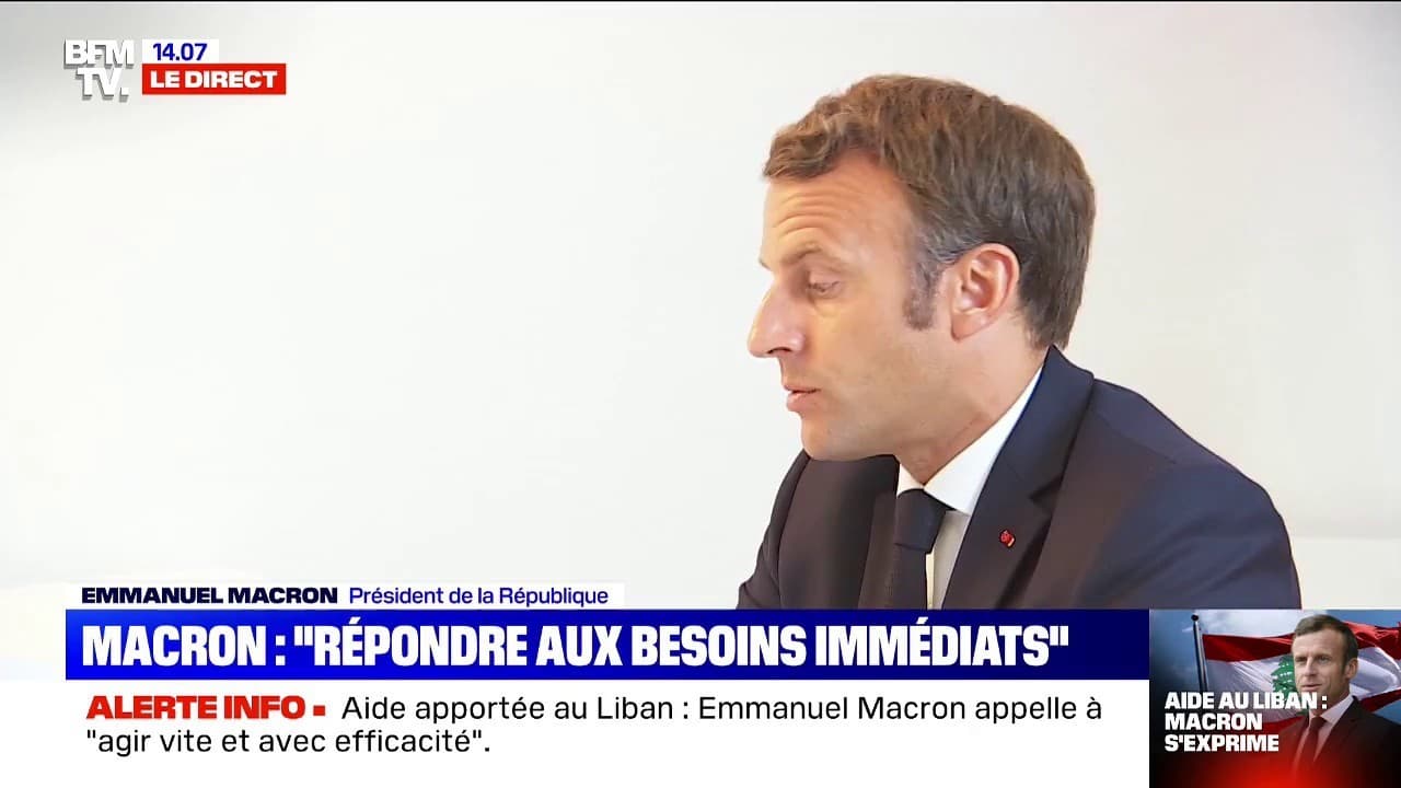 Emmanuel Macron C Est L Avenir Du Liban Et Du Peuple Libanais Qui Se Joue