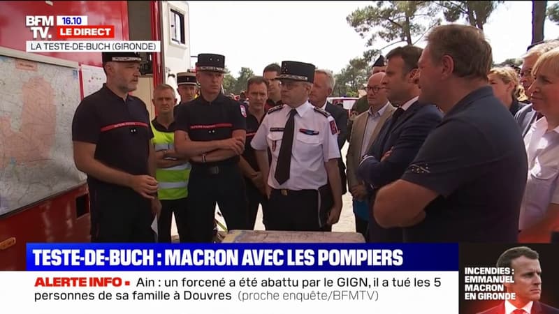EN DIRECT - Déplacement d'Emmanuel Macron en Gironde: le point sur les incendies