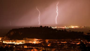 La foudre frappe la ville de Nice, le 5 septembre 2024. (photo d'illustration)