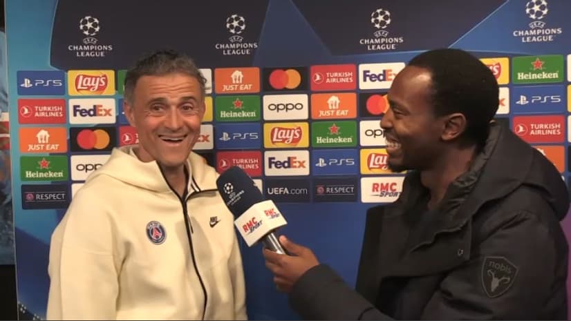 Luis Enrique au micro de RMC Sport le 4 mars 2024 Luis Enrique au micro de RMC Sport le 4 mars 2024