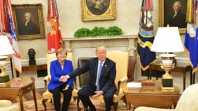 Donald Trump et Angela Merkel dans le Bureau ovale