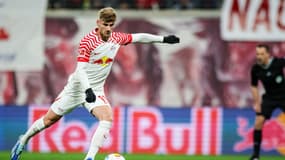 Timo Werner avec Leipzig en octobre 2023.