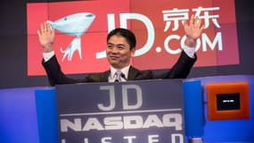 Richard Liu à New York, au moment de l'introduction au Nasdaq de JD.com en mai dernier.