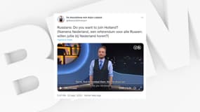 L'humoriste Arjen Lubach a proposé dans son émission humoristique d'annexer la Russie.