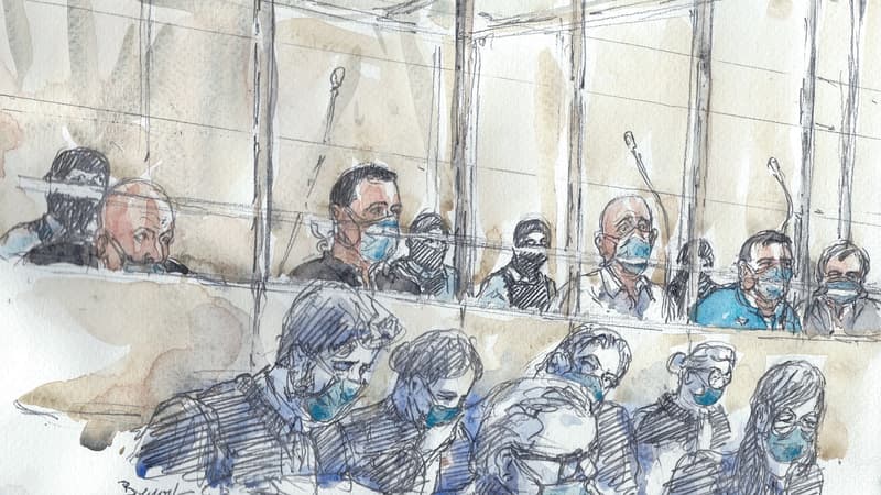 Dessin croqué au tribunal durant le procès ouvert mercredi dernier.