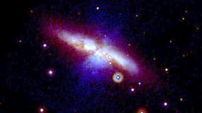 Un cliché de la Nasa montrant la supernova SN 2014J.